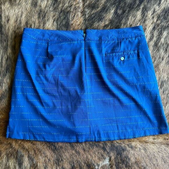 LADY HAGEN Blue Eyelet Turquoise Lined Athleisure Skort Size 16 NWT - Picture 3 of 12